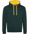 JH003 Varsity Hoodie Forest Green / Gold colour image